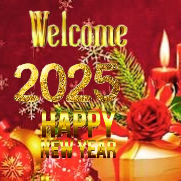 Colorful illustration for upcoming 2025 year Happy New Year images.